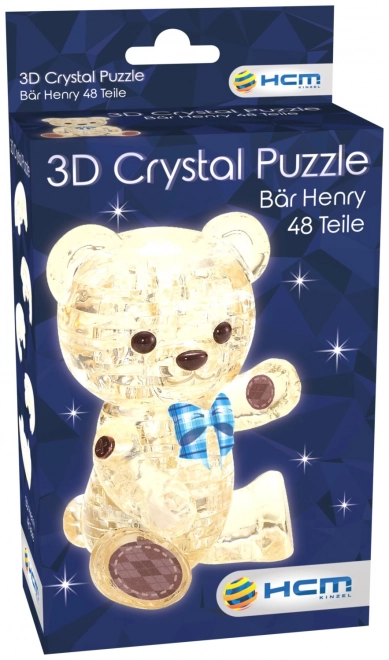 3D Kristallpuzzle Bär Henry 48 Teile