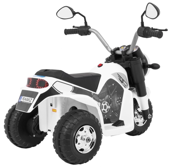 Kinder Elektro-Motorrad MiniBike Weiß mit LED-Lichtern und Sounds – weiß