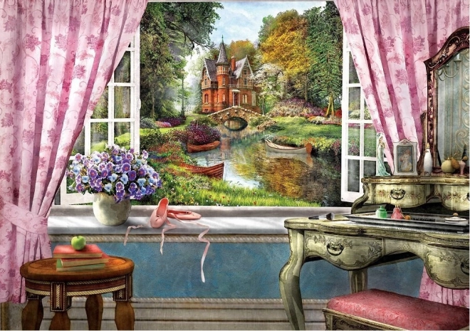 Puzzle Schloss in meinem Fenster 1500 Teile
