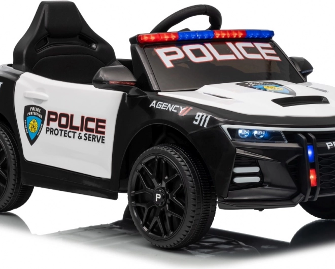 Schwarzes Polizeiauto 911 Agentur