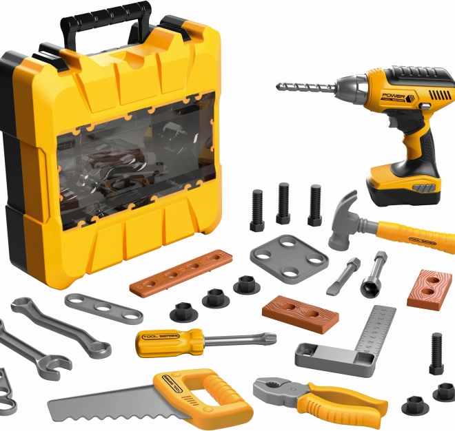Werkzeugkoffer mit Licht und Bohrmaschine