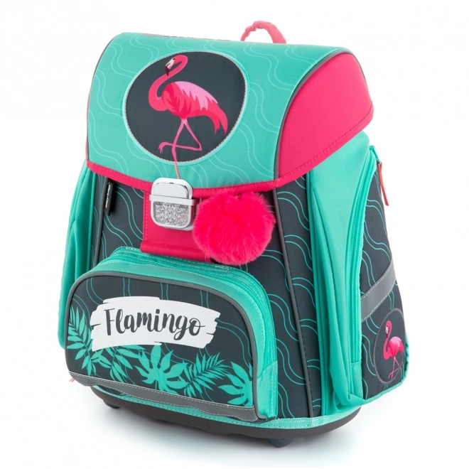 Schulrucksack Premium Flamingo