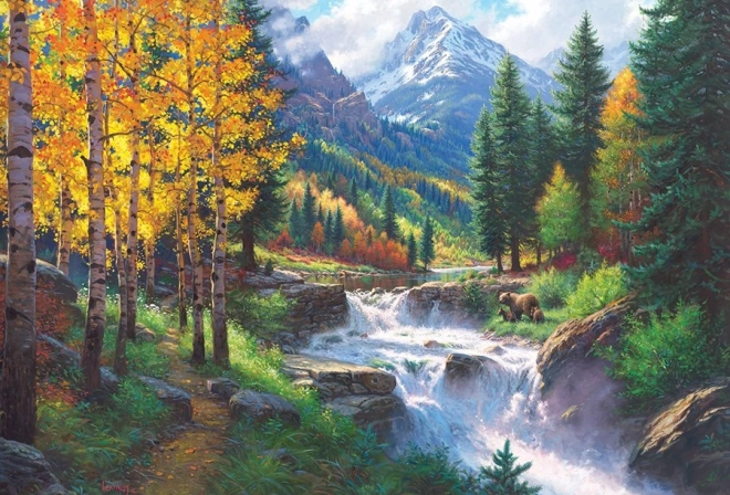 Puzzle Erhabener Berg Rocky Mountain 2000 Teile Cobble Hill