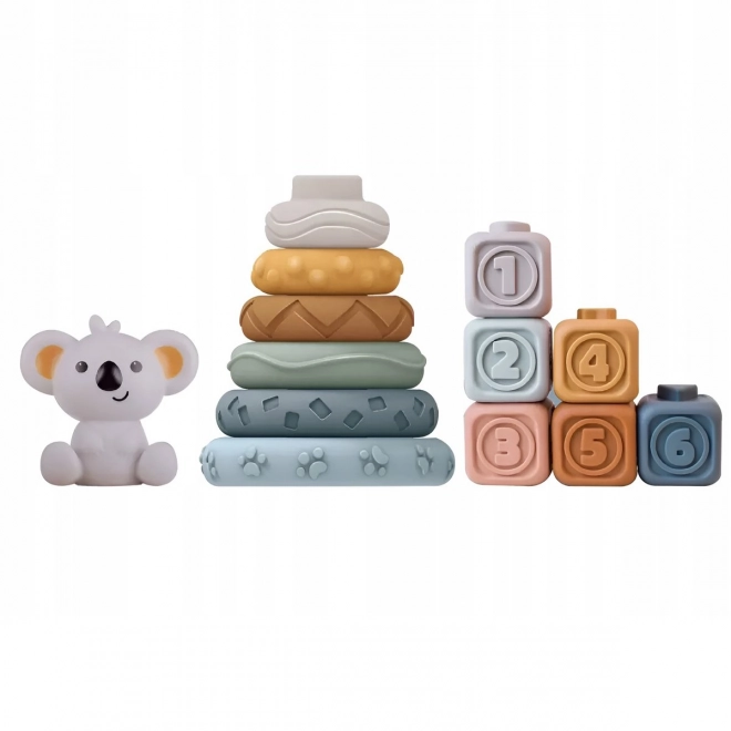 Woopie Baby Weiche Sensorik-Bausteine ​​Set 3-in-1 Bär