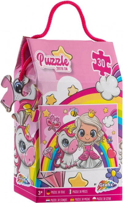 Grafix Puzzle Prinzessin und Einhorn