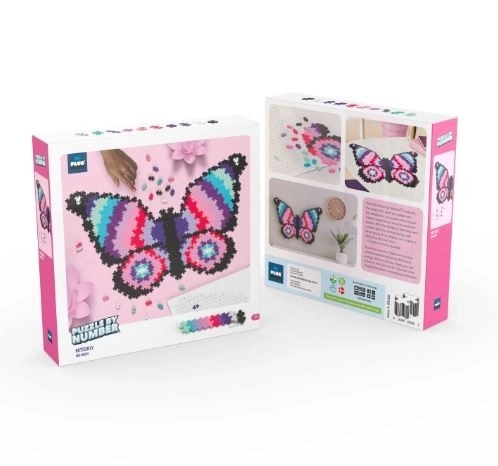 Plus-Plus Bausteine Puzzle Zahlen - Schmetterling 800 Teile