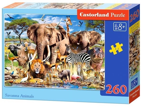 Buntiges Savanna-Tiere Puzzle