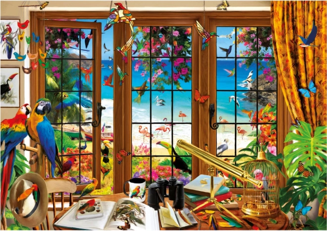 Educa Puzzle Beobachterfenster der Vogelwelt 1500 Teile