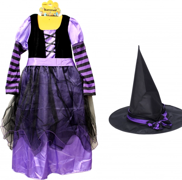 Karneval-Set Hexe – Lila