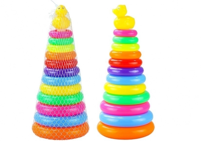 Farbige Stapelringe Pyramide 40cm