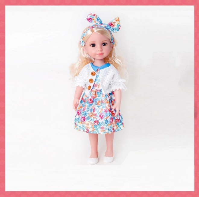 Puppe mit blonden Haaren 38 cm