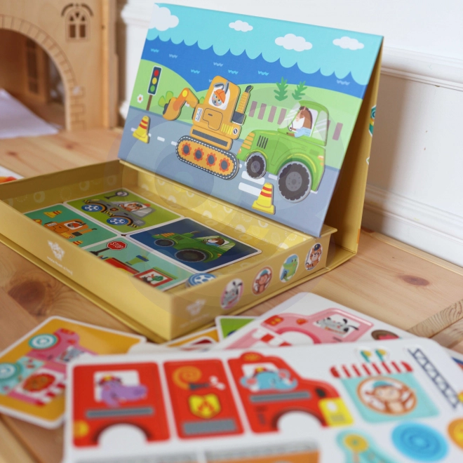 Tooky Toy Magnetischer Montessori-Schrank mit 80 Teilen