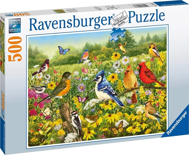 Ravensburger Puzzle Vögel auf der Wiese 500 Teile