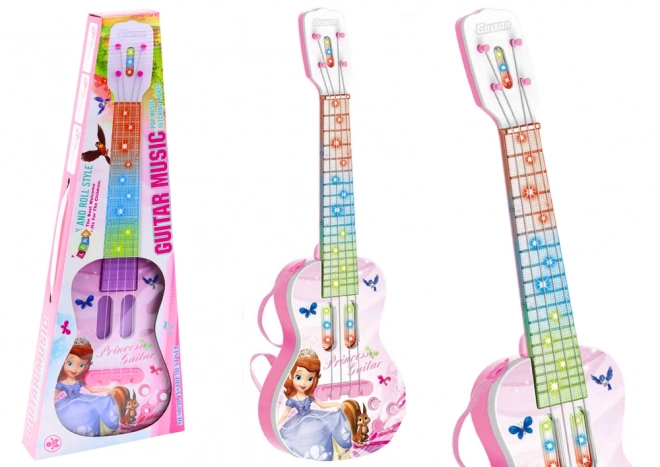 Elektrische Gitarre mit Prinzessin für Kinder mit Lichtern und Melodien