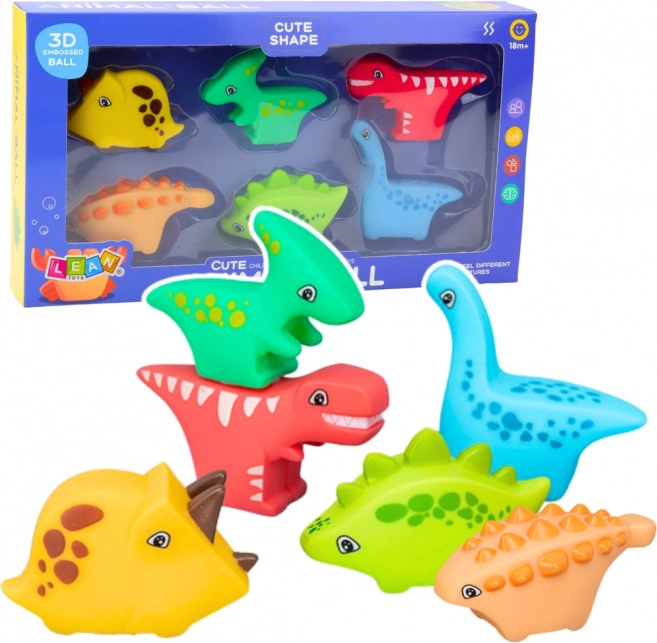 Satz Gummispielzeuge fürs Badezimmer Dino World 6 Stk.