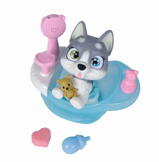 Husky Welpen Badewanne