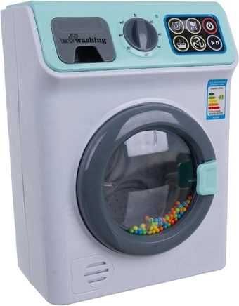 Öffnende Türen und drehende Trommel