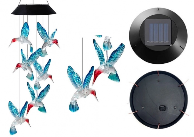 Solarleuchte Kolibri Vögel LED Bunt