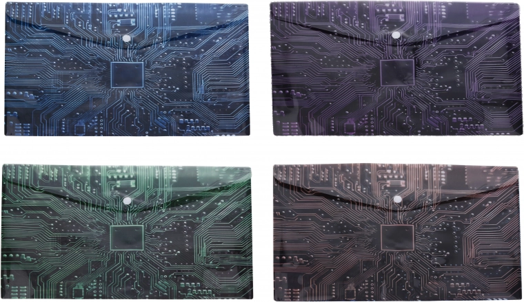 Modernes Design mit Mainboard-Motiv