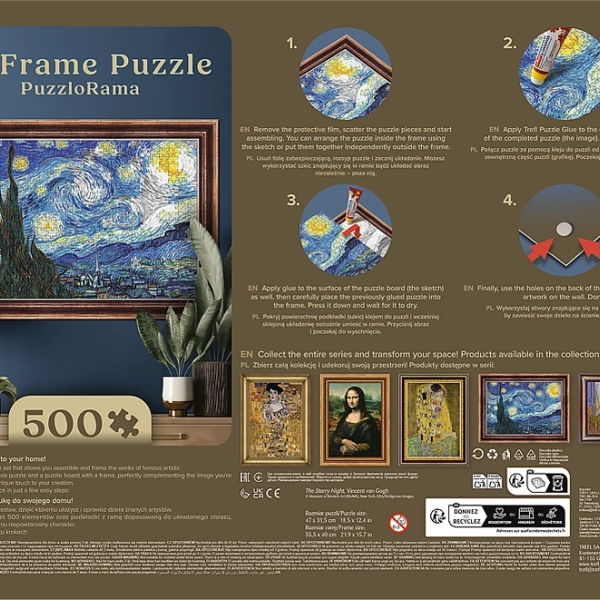 Puzzle mit Rahmen Sternennacht 500 Teile