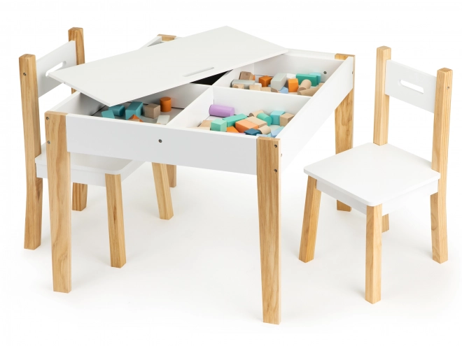 Kinder Holz Tisch und Stühle Set mit Tafel