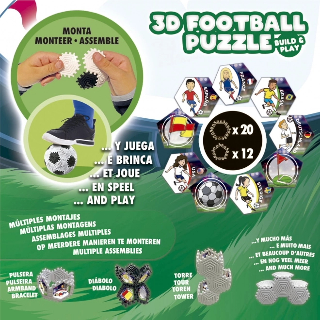 EDUCA 3D Puzzle Build&Play Fußballball