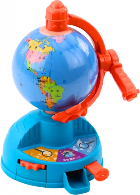 Mini-Globus mit drehendem Zahnrad und beweglichem Flugzeug