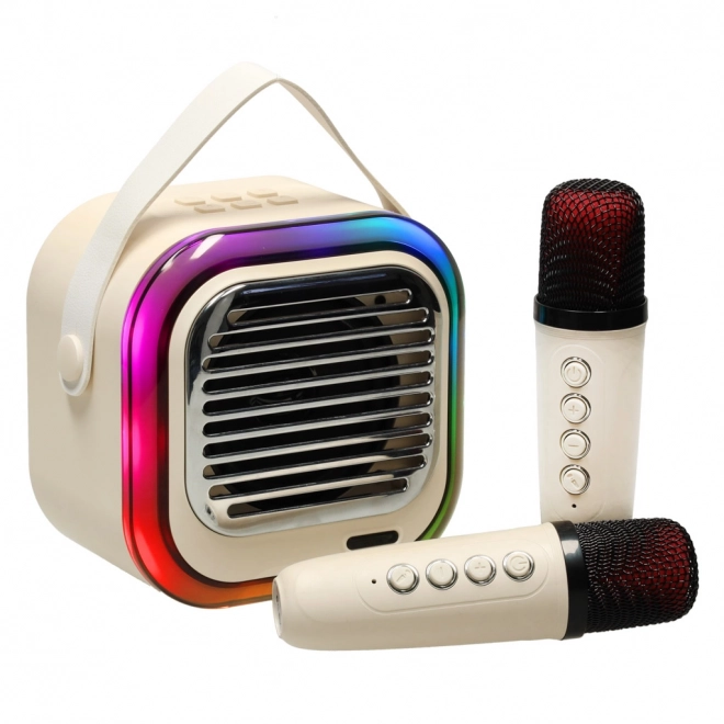 Karaoke Lautsprecher USB Bluetooth Creme