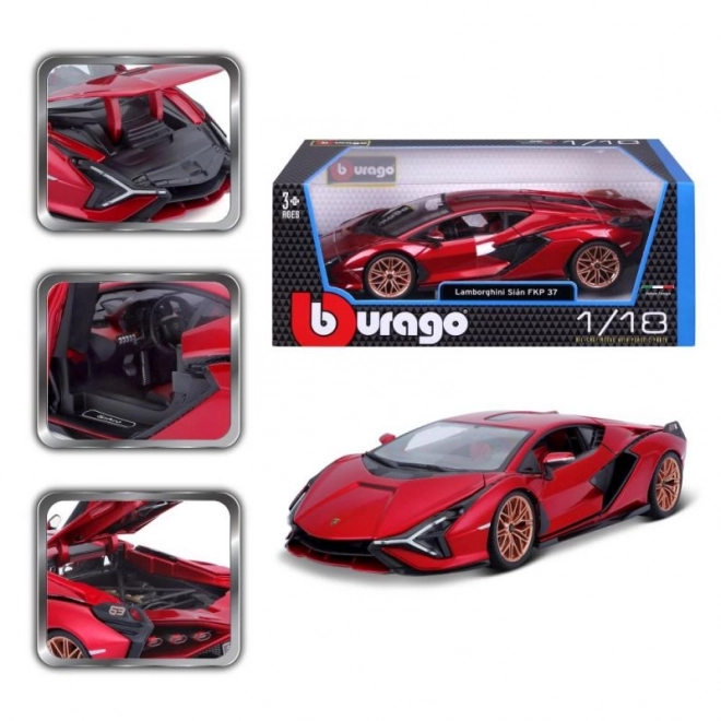 Bburago Lamborghini Sián FKP 37 Modellauto 1:18 Rot