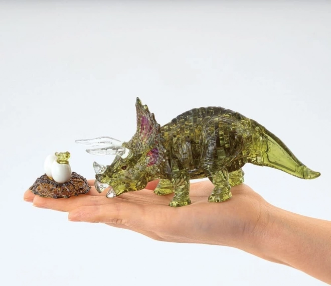 HCM Kinzel 3D Kristallpuzzle Triceratops mit Baby