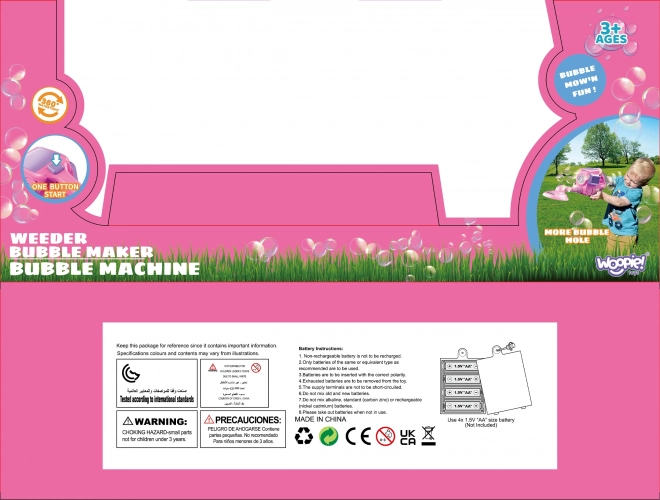 Woopie Seifenblasenmaschine Kosiarka in Rosa