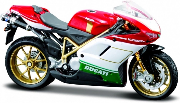 Motorradmodell Ducati 1098S mit Ständer 1/18