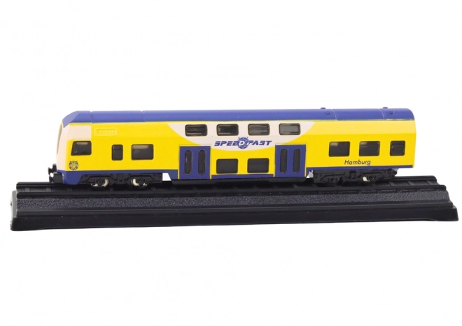 Klassisches Sammlermodell Zug Gelb-Blau 1:48