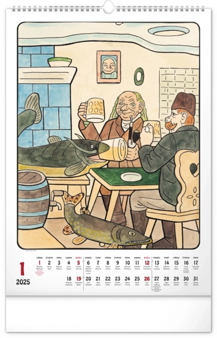 Wandkalender Josef Lada 2025