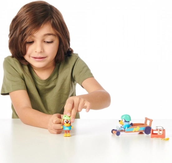 Bluey Gokart Figuren Set mit 2 Hundefiguren