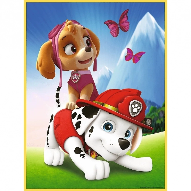 Beidseitiges Puzzle Paw Patrol: Chase, Marshall und Skye Baby Maxi