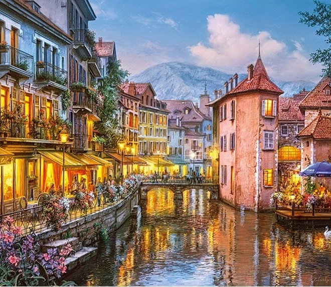 Cherry Pazzi Puzzle Abend in Annecy 1000 Teile