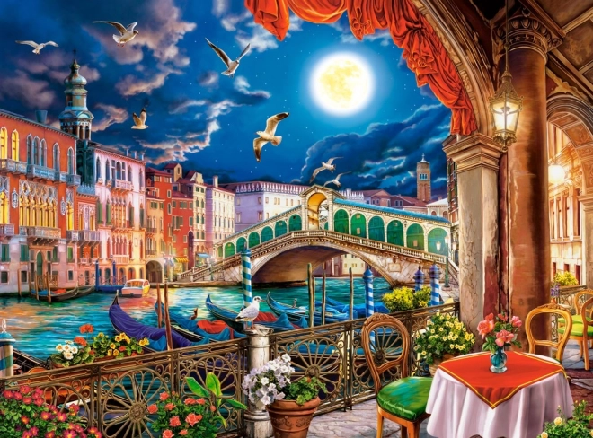 Puzzle 2000 Teile Romantische Nacht in Venedig