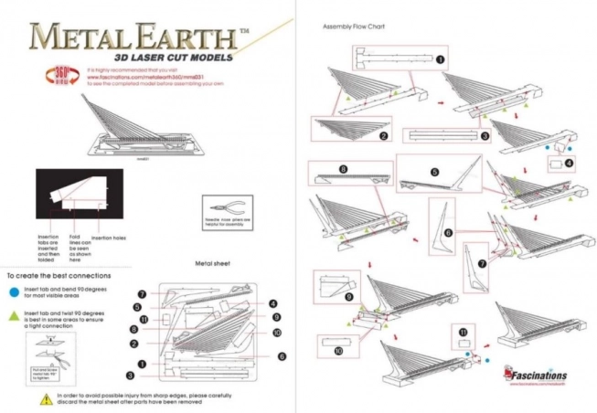 Metal Earth 3D-Puzzle Sundial Bridge