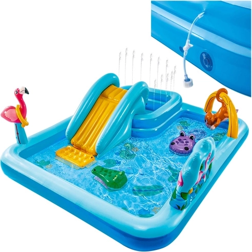 Aufblasbarer Wasser-Spielplatz mit Fontäne und Rutsche INTEX