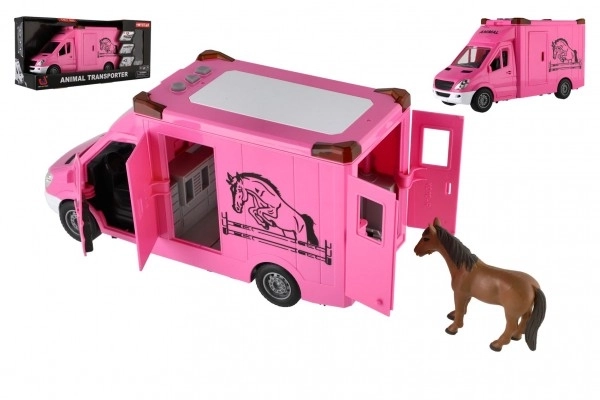 Spielzeug pinker Pferdetransporter mit Effekten