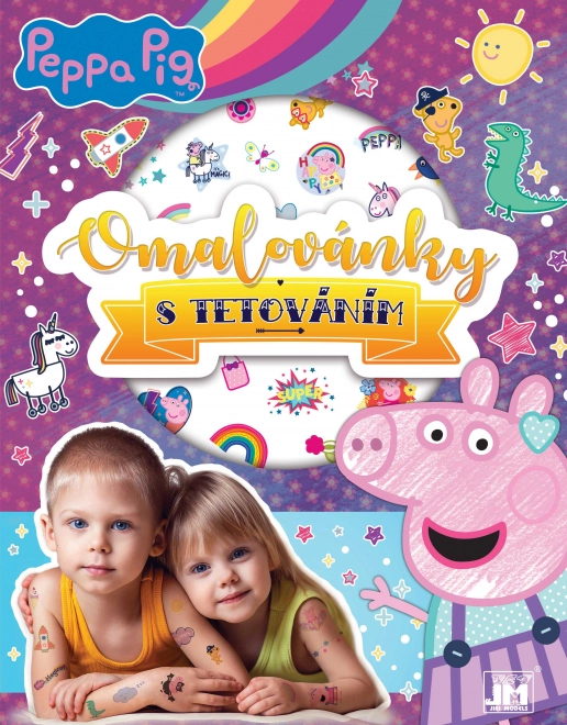 Ausmalbuch mit Tattoos Peppa Wutz