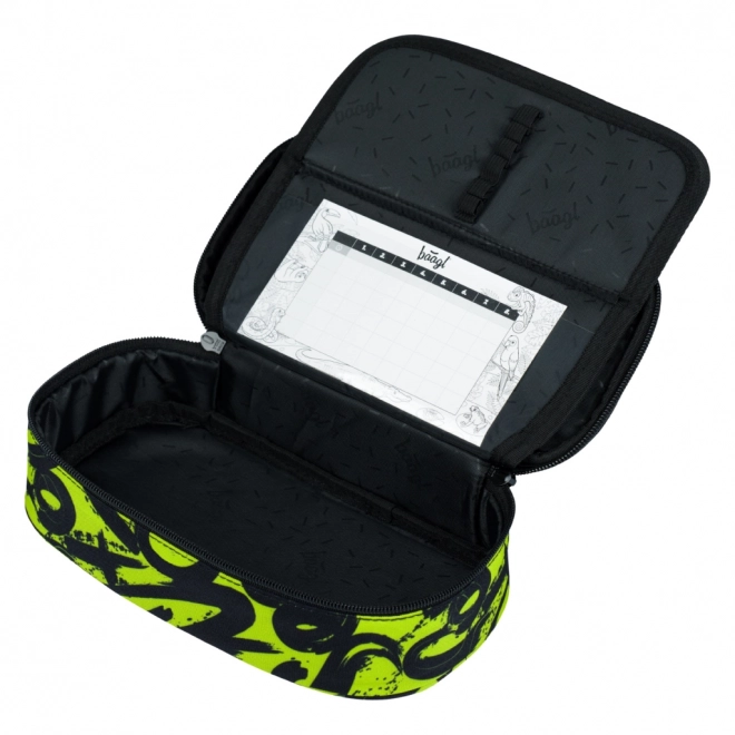 BAAGL 3 SET Core Lime: Rucksack, Federmäppchen, Beutel