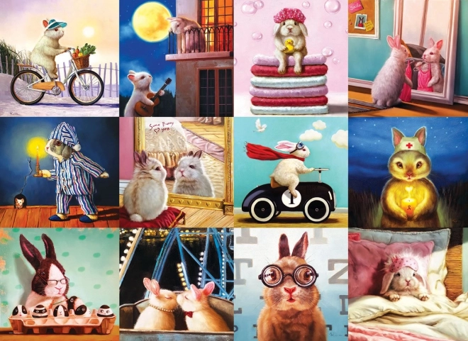 Lustige Hasen Puzzle - 1000 Teile