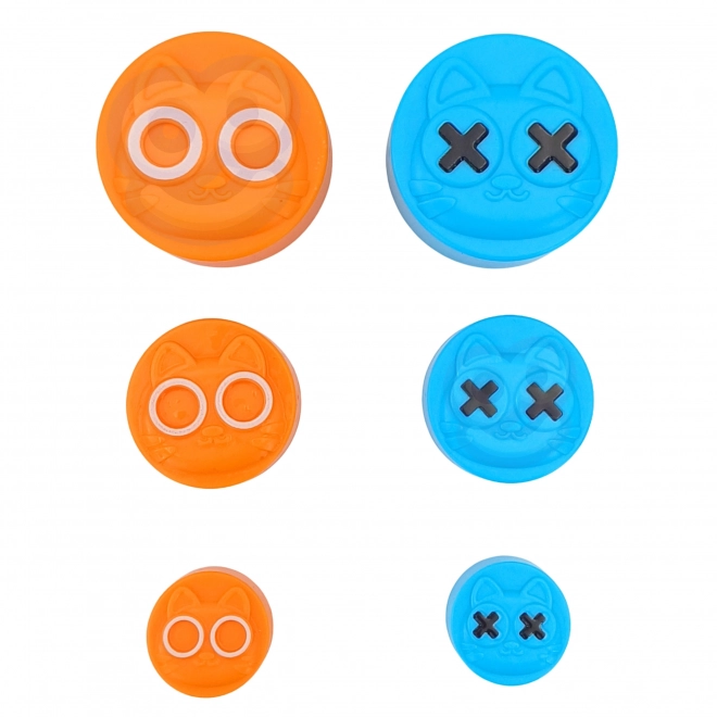 Woopie tragbares Tic-Tac-Toe-Spiel mit Katzenmotiv