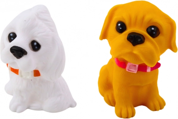 Set aus süßen Welpenfiguren, gummiartig, 6 Stk.