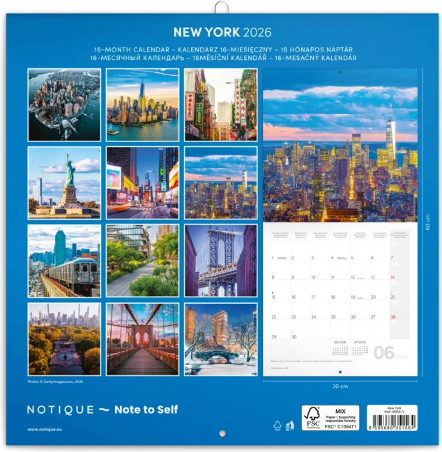 Notizkalender New York 2026