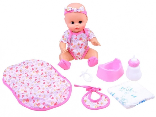 Interaktive Baby-Puppe mit Geräuschen und Funktionen – rosa