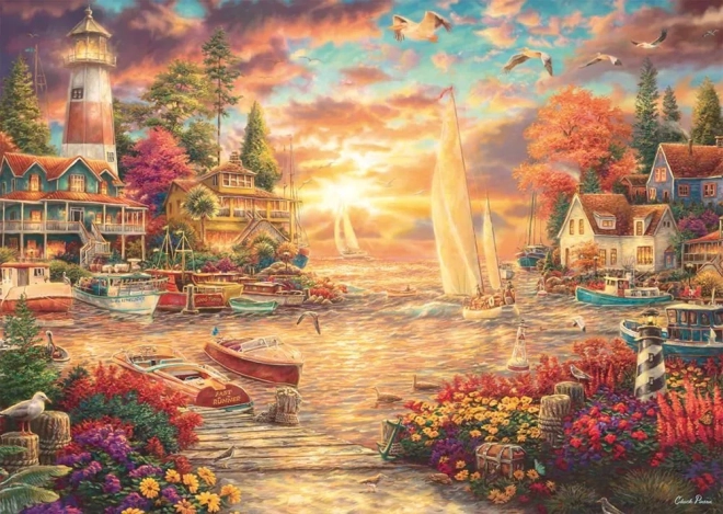 Puzzle Morgen am See 1000 Teile