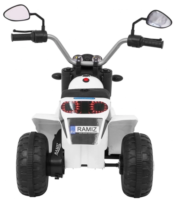 Kinder Elektro-Motorrad MiniBike Weiß mit LED-Lichtern und Sounds – weiß